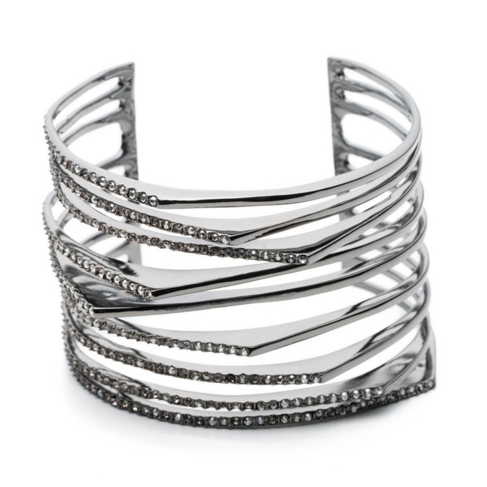 Gunmetal Crystal Cuff